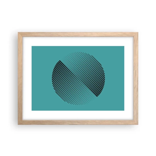 Affiche dans un chêne clair - Poster - Cercle – une variation géométrique - 40x30 cm