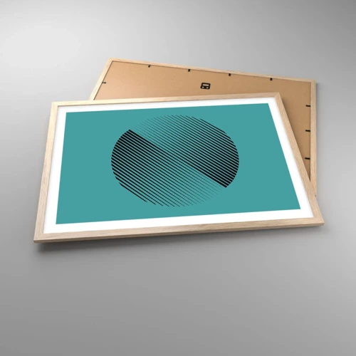 Affiche dans un chêne clair - Poster - Cercle – une variation géométrique - 70x50 cm