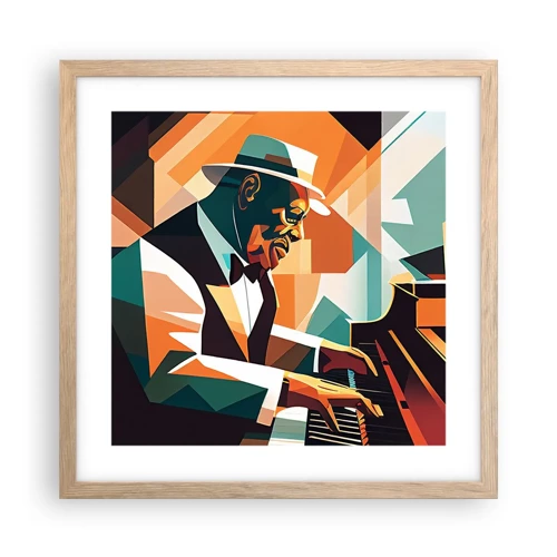 Affiche dans un chêne clair - Poster - C’est tout le jazz - 40x40 cm