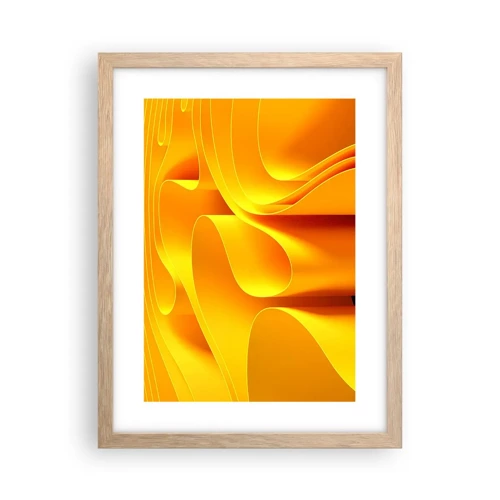 Affiche dans un chêne clair - Poster - Comme les vagues du soleil - 30x40 cm