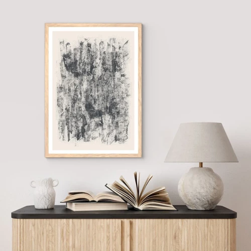 Affiche dans un chêne clair - Poster - Composition brumeuse - 61x91 cm