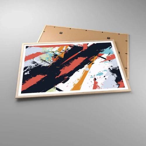 Affiche dans un chêne clair - Poster - Composition dynamique - 100x70 cm