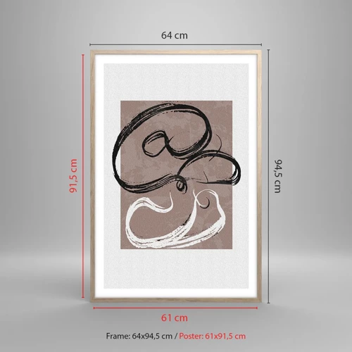 Affiche dans un chêne clair - Poster - Composition – la recherche de la plénitude - 61x91 cm