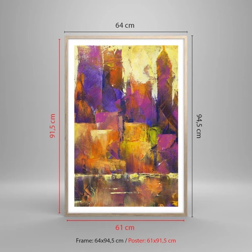 Affiche dans un chêne clair - Poster - Composition métropolitaine - 61x91 cm