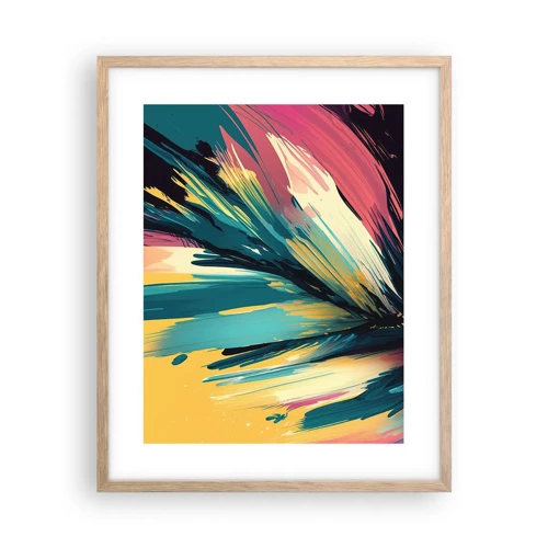 Affiche dans un chêne clair - Poster - Composition – une explosion de joie - 40x50 cm