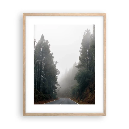 Affiche dans un chêne clair - Poster - Conte de la forêt magique - 40x50 cm