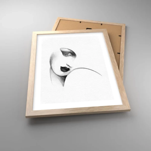 Affiche dans un chêne clair - Poster - Dans le style de Lempicka - 30x40 cm
