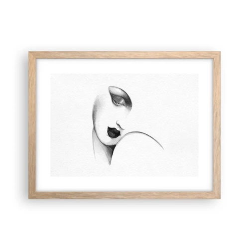 Affiche dans un chêne clair - Poster - Dans le style de Lempicka - 40x30 cm