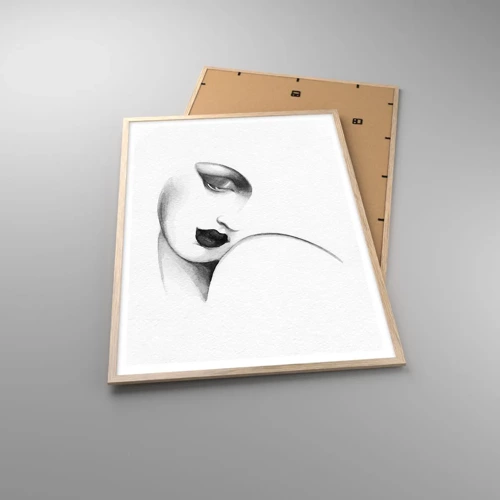 Affiche dans un chêne clair - Poster - Dans le style de Lempicka - 70x100 cm