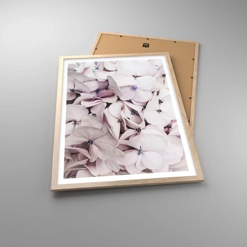 Affiche dans un chêne clair - Poster - Dans un flot de fleurs - 50x70 cm