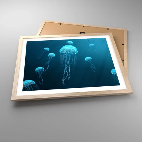 Affiche dans un chêne clair - Poster - Danse océanique - 50x40 cm