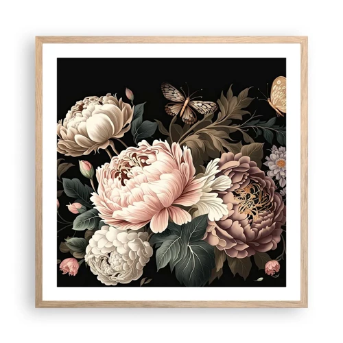 Affiche dans un chêne clair - Poster - De style baroque - 60x60 cm