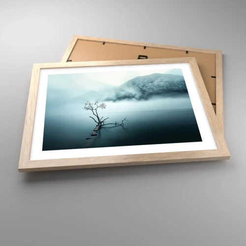 Affiche dans un chêne clair - Poster - D'eau et de brouillard - 40x30 cm
