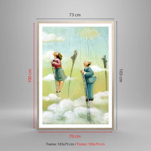 Affiche dans un chêne clair - Poster - Derrière ton rêve - 70x100 cm