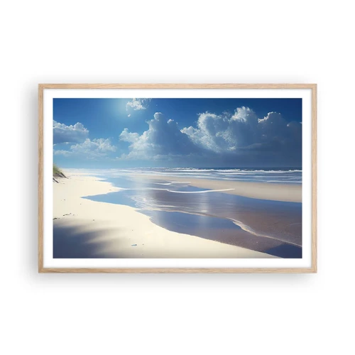 Affiche dans un chêne clair - Poster - Des vacances paradisiaques - 91x61 cm