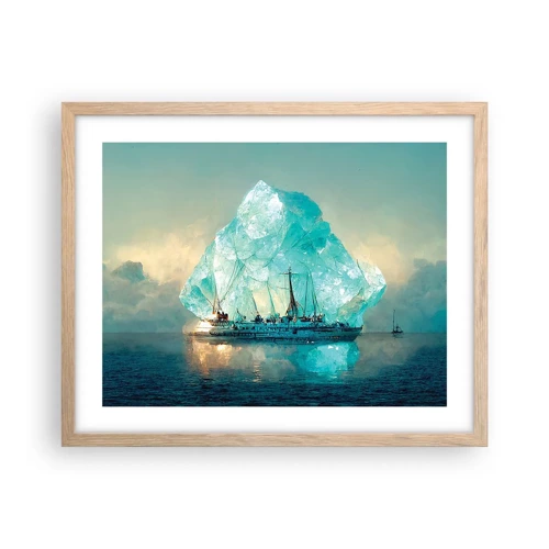 Affiche dans un chêne clair - Poster - Diamant arctique - 50x40 cm