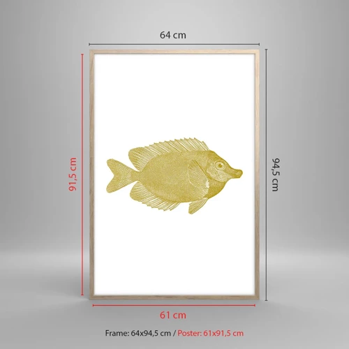 Affiche dans un chêne clair - Poster - Du poisson et c'est tout - 61x91 cm