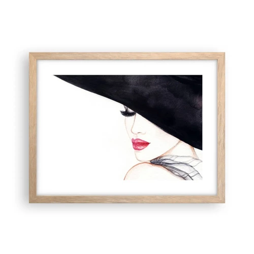 Affiche dans un chêne clair - Poster - Élégance et sensualité - 40x30 cm