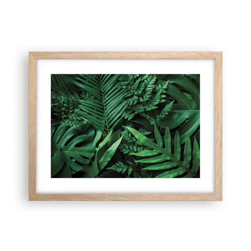 Affiche dans un chêne clair - Poster - Emmitouflé de verdure - 40x30 cm