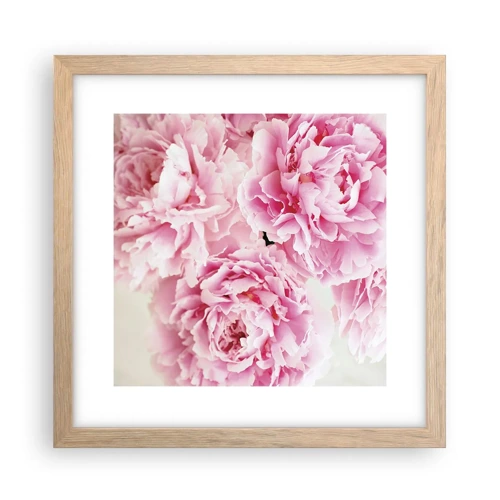 Affiche dans un chêne clair - Poster - En glamour rose - 30x30 cm