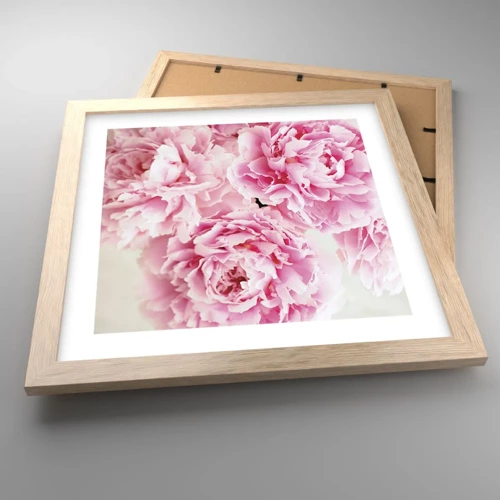 Affiche dans un chêne clair - Poster - En glamour rose - 30x30 cm