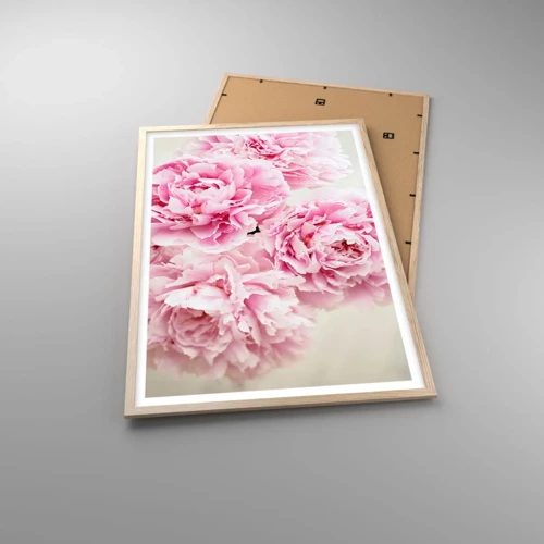 Affiche dans un chêne clair - Poster - En glamour rose - 61x91 cm