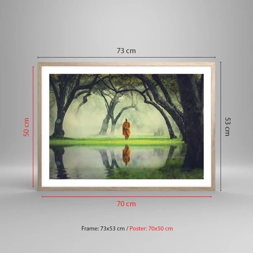 Affiche dans un chêne clair - Poster - En route vers l'illumination - 70x50 cm