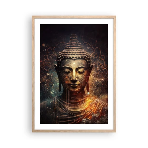 Affiche dans un chêne clair - Poster - Équilibre spirituel - 50x70 cm