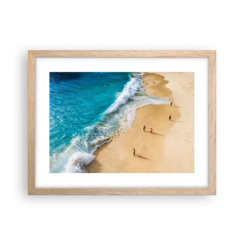 Affiche dans un chêne clair - Poster - Et ensuite le soleil, la plage… - 40x30 cm