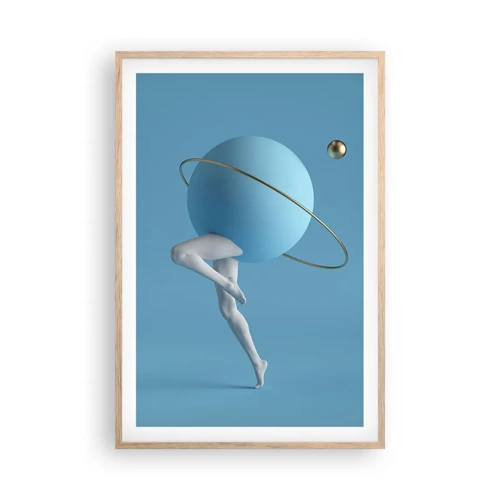 Affiche dans un chêne clair - Poster - Et les planètes deviennent folles - 61x91 cm