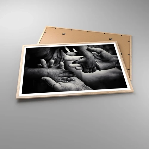 Affiche dans un chêne clair - Poster - Être humain - 91x61 cm