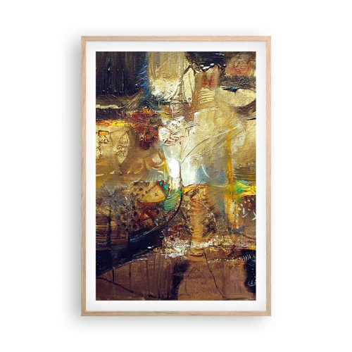 Affiche dans un chêne clair - Poster - Froid, tiède, chaud - 61x91 cm