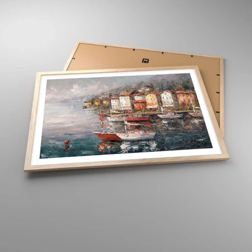 Affiche dans un chêne clair - Poster - Havre romantique - 70x50 cm