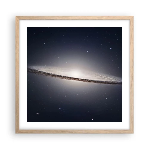 Affiche dans un chêne clair - Poster - Il y a bien longtemps, dans une galaxie très lointaine… - 50x50 cm