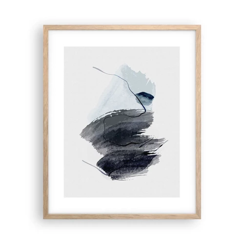 Affiche dans un chêne clair - Poster - Intensité et mouvement - 40x50 cm