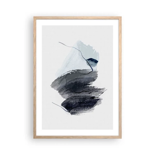 Affiche dans un chêne clair - Poster - Intensité et mouvement - 50x70 cm