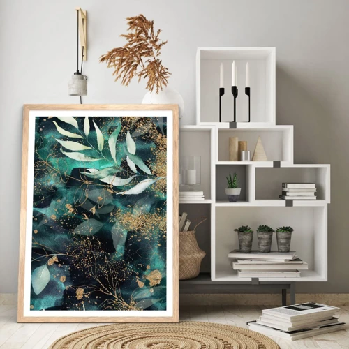 Affiche dans un chêne clair - Poster - Jardin magique - 30x40 cm
