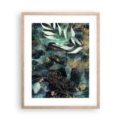 Affiche dans un chêne clair - Poster - Jardin magique - 40x50 cm
