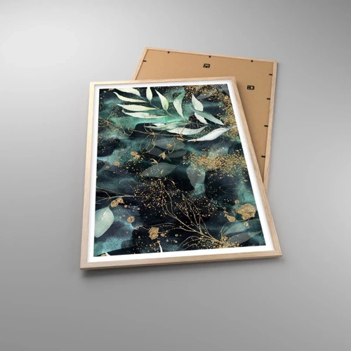 Affiche dans un chêne clair - Poster - Jardin magique - 61x91 cm