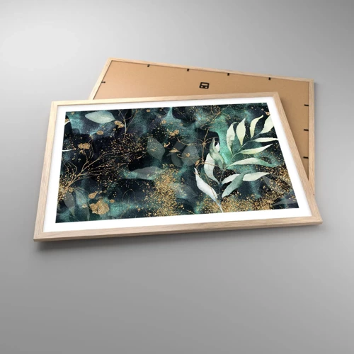 Affiche dans un chêne clair - Poster - Jardin magique - 70x50 cm