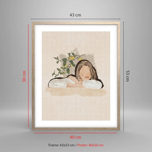 Affiche dans un chêne clair - Poster - La beauté du sud - 40x50 cm