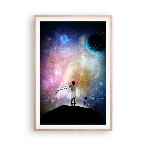 Affiche dans un chêne clair - Poster - Le Petit Prince - 61x91 cm