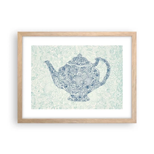 Affiche dans un chêne clair - Poster - Le charme du thé - 40x30 cm