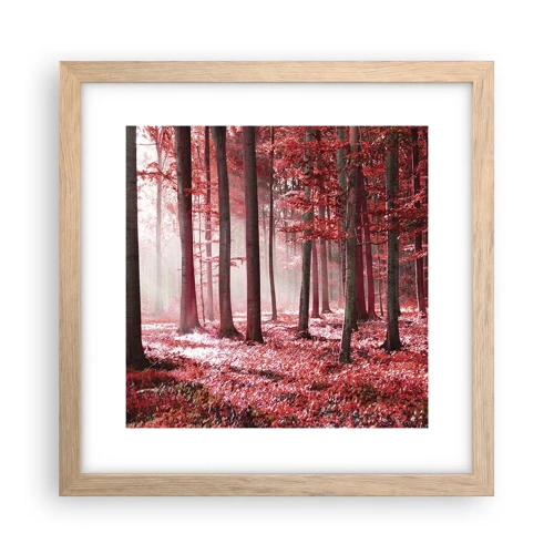Affiche dans un chêne clair - Poster - Le rouge est tout aussi beau - 30x30 cm