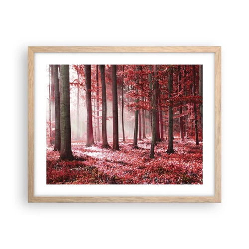 Affiche dans un chêne clair - Poster - Le rouge est tout aussi beau - 50x40 cm