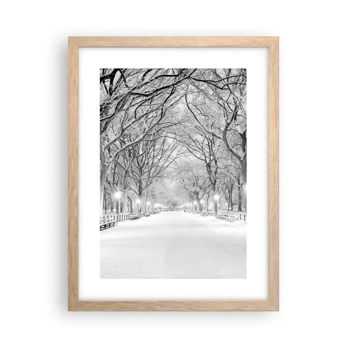 Affiche dans un chêne clair - Poster - Les quatres saisons – l’hiver - 30x40 cm