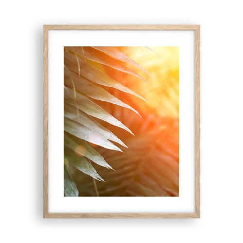 Affiche dans un chêne clair - Poster - Matinée dans la jungle - 40x50 cm
