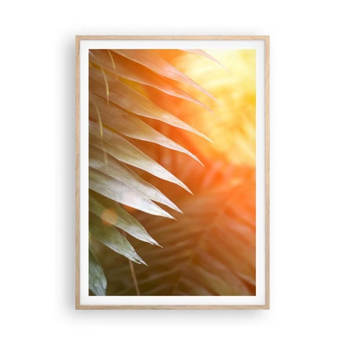 Affiche dans un chêne clair - Poster - Matinée dans la jungle - 70x100 cm