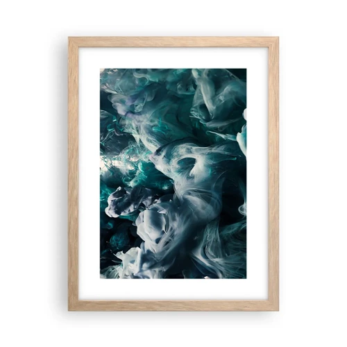 Affiche dans un chêne clair - Poster - Mouvement des couleurs - 30x40 cm