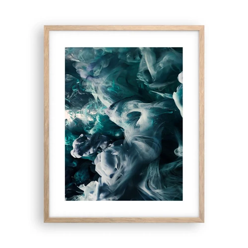 Affiche dans un chêne clair - Poster - Mouvement des couleurs - 40x50 cm
